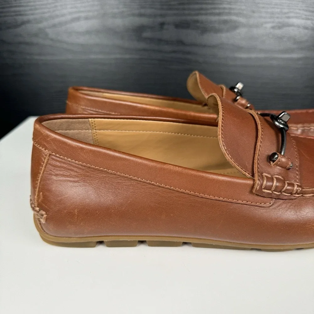 Coach Mott Driver FG2984 Brown Leather Loafer Dress Shoes Mens Size 10.5 D